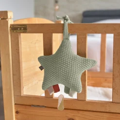 Peluches Musicales*Lässig Peluche musicale tricotée de Etoile, verte