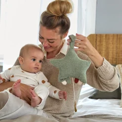 Peluches Musicales*Lässig Peluche musicale tricotée de Etoile, verte