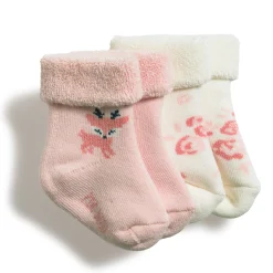 Chaussettes, Collants, Chaussons*P'tit bisou Petit cocon Lot 2 Paires Chaussettes de Rose Small Shell