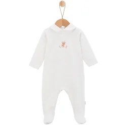 Vêtements Naissance|Pyjamas*P'tit bisou Petit Cocon Pyjama velours de Blanc