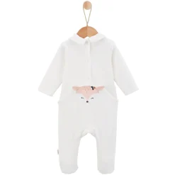 Vêtements Naissance|Pyjamas*P'tit bisou Petit Cocon Pyjama velours de Blanc