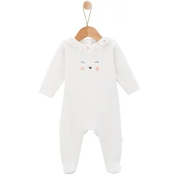 Vêtements Naissance|Pyjamas*P'tit bisou Petit Cocon Pyjama velours de Blanc