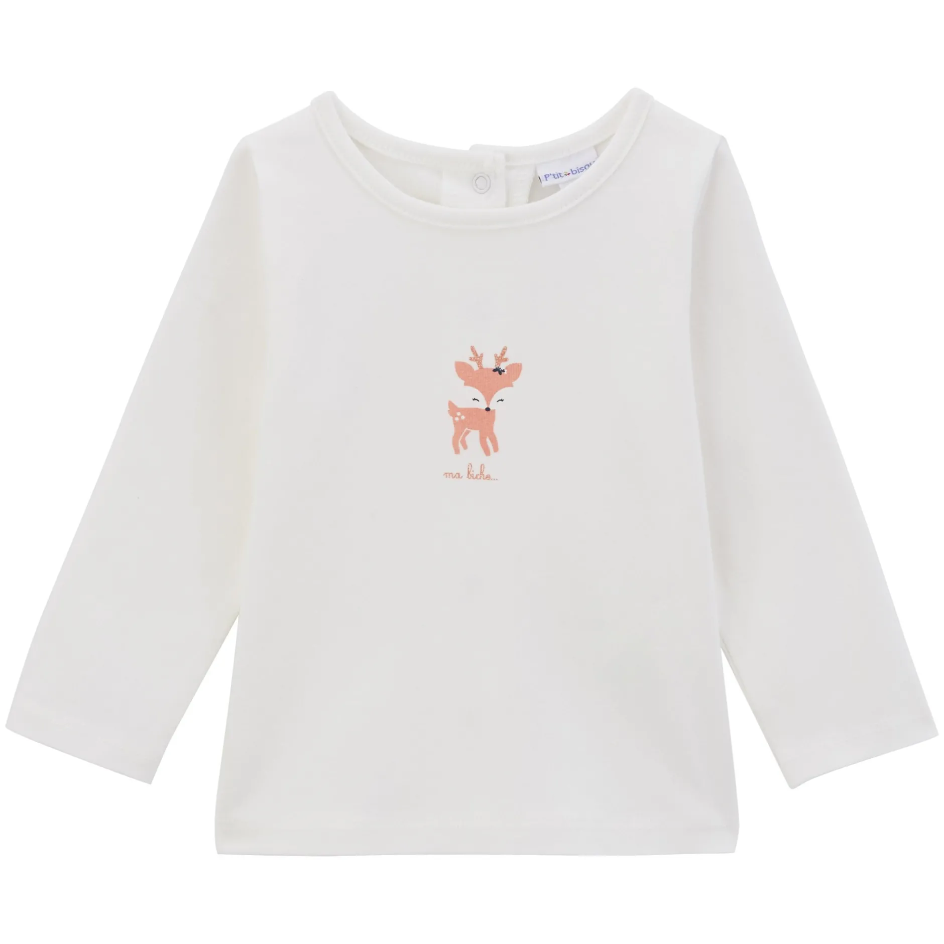 T-Shirts, Blouses, Chemises*P'tit bisou Petit Cocon Tee-shirt manches longues de Blanc