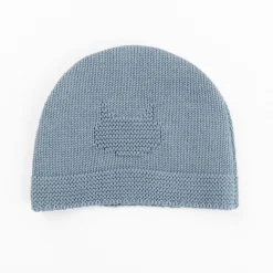 Chapeaux, Bonnets, Écharpes|Chapeaux, Bonnets, Écharpes*La Manufacture de Layette Petits chats Bonnet en tricot de Bleu Orage