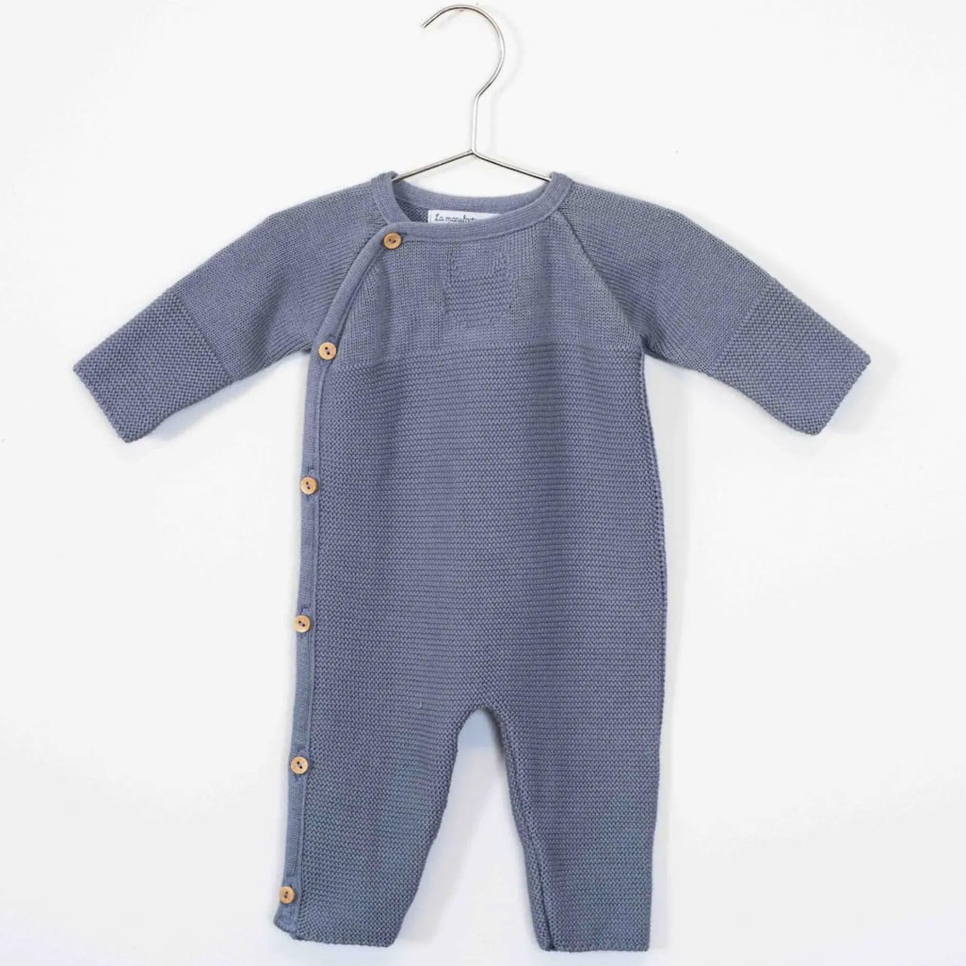 Combinaisons, Salopettes|Combinaisons, Salopettes*La Manufacture de Layette Petits chats Combinaison en tricot de Bleu Orage