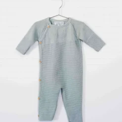 Combinaisons, Salopettes|Combinaisons, Salopettes*La Manufacture de Layette Petits chats Combinaison en tricot de Bleu Danube