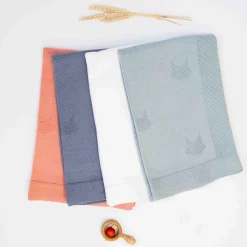Couvertures*La Manufacture de Layette Petits chats Couverture en tricot de Bleu Orage