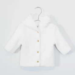 Vestes, Manteaux, Pilotes|Vestes, Manteaux, Pilotes*La Manufacture de Layette Petits chats Manteau en tricot 1 mois de Blanc