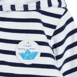 Vestes, Manteaux, Pilotes*P'tit bisou Plage Veste à capuche 1 mois de Rayures Saturday