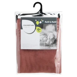 Plaids*Petit à petit Plaid tout doux de Rose framboise