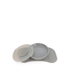 Assiettes*Twistshake Plateau Click Mat mini avec assiette de Gris