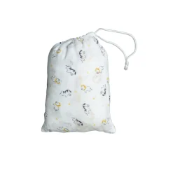 Draps Housses*Sauthon Baby's Sweet Home Pluche et Pompon lot de 2 draps housse coton bio de Blanc/Jaune