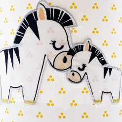 Lampes*Sauthon Baby's Sweet Home Pluche et Pompon luminaire de Blanc/Jaune