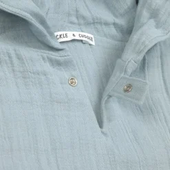 Ponchos*Lässig Poncho mousseline de Bleu poudré