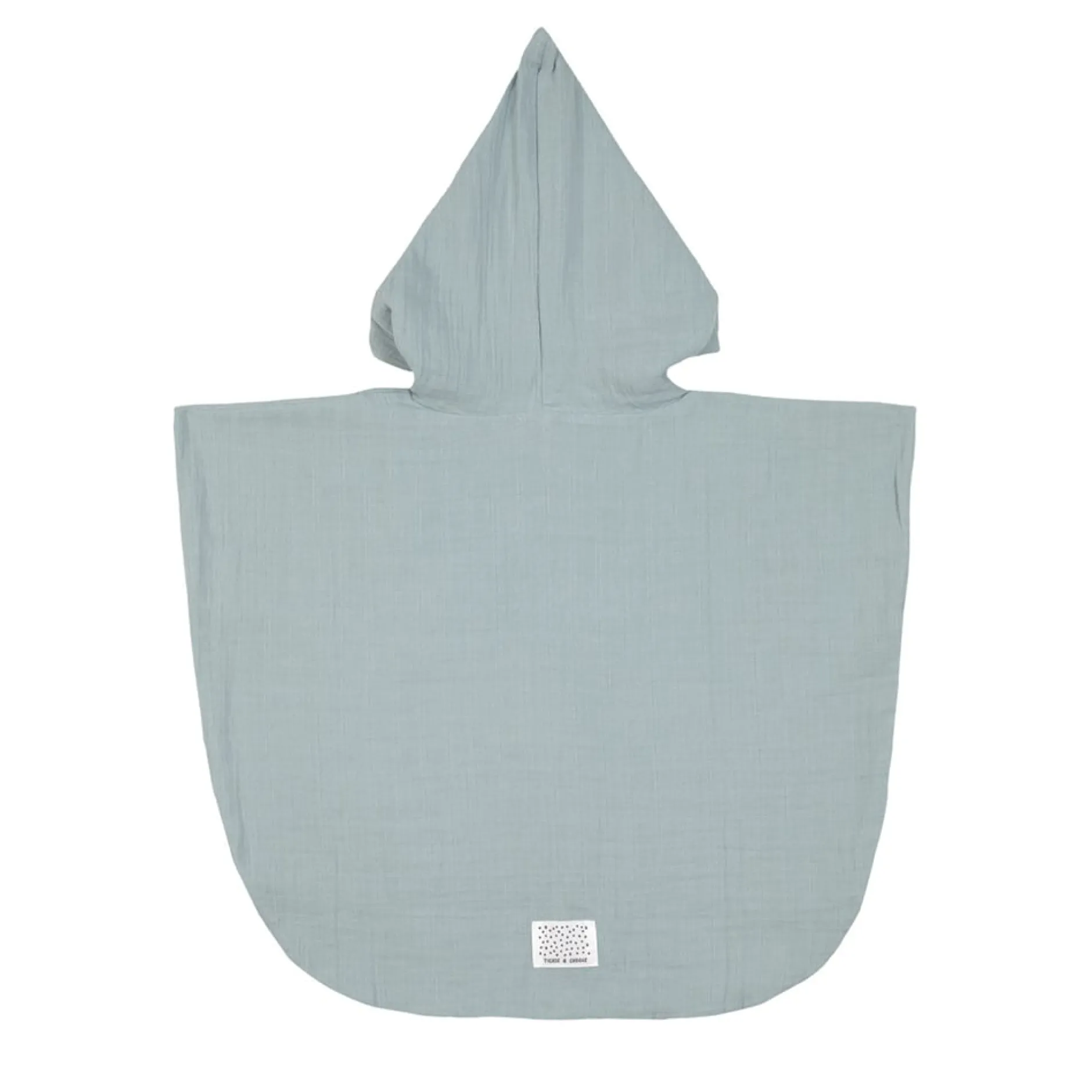 Ponchos*Lässig Poncho mousseline de Bleu poudré