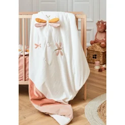 Couvertures*Noukies Popsie, Gigi & Louli Couverture Veloudoux 100 x 140 cm de ecru