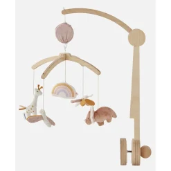 Mobiles*Noukies Popsie, Gigi & Louli Mobile musical bras bois de Rose poudré
