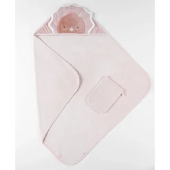 Sorties De Bain*Noukies Popsie, Gigi & Louli Set de bain éponge de Rose