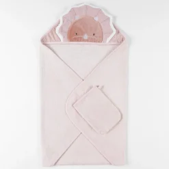 Sorties De Bain*Noukies Popsie, Gigi & Louli Set de bain éponge de Rose