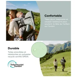 Tout Pour Vos Balades|Porte Bébé Dorsal*Babymoov Porte-bébé de randonnée Moov & Hike de Sauge