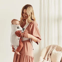 Porte Bébé Ventral|Tout Pour Vos Balades*BabyBjörn Porte-bébé Mini de Beige Clair Jersey 3D