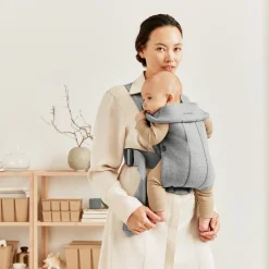 Porte Bébé Ventral|Tout Pour Vos Balades*BabyBjörn Porte-bébé Mini de Gris Clair Jersey 3D