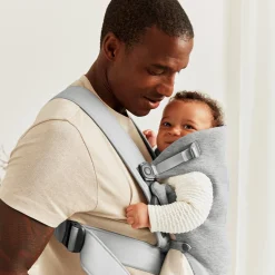 Porte Bébé Ventral|Tout Pour Vos Balades*BabyBjörn Porte-bébé Mini de Gris Clair Jersey 3D