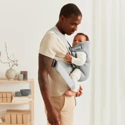 Porte Bébé Ventral|Tout Pour Vos Balades*BabyBjörn Porte-bébé Mini de Gris Clair Jersey 3D