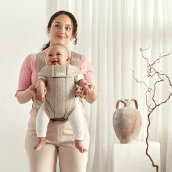 Porte Bébé Ventral|Tout Pour Vos Balades*BabyBjörn Porte-bébé Mini de Gris/Beige Mesh 3D