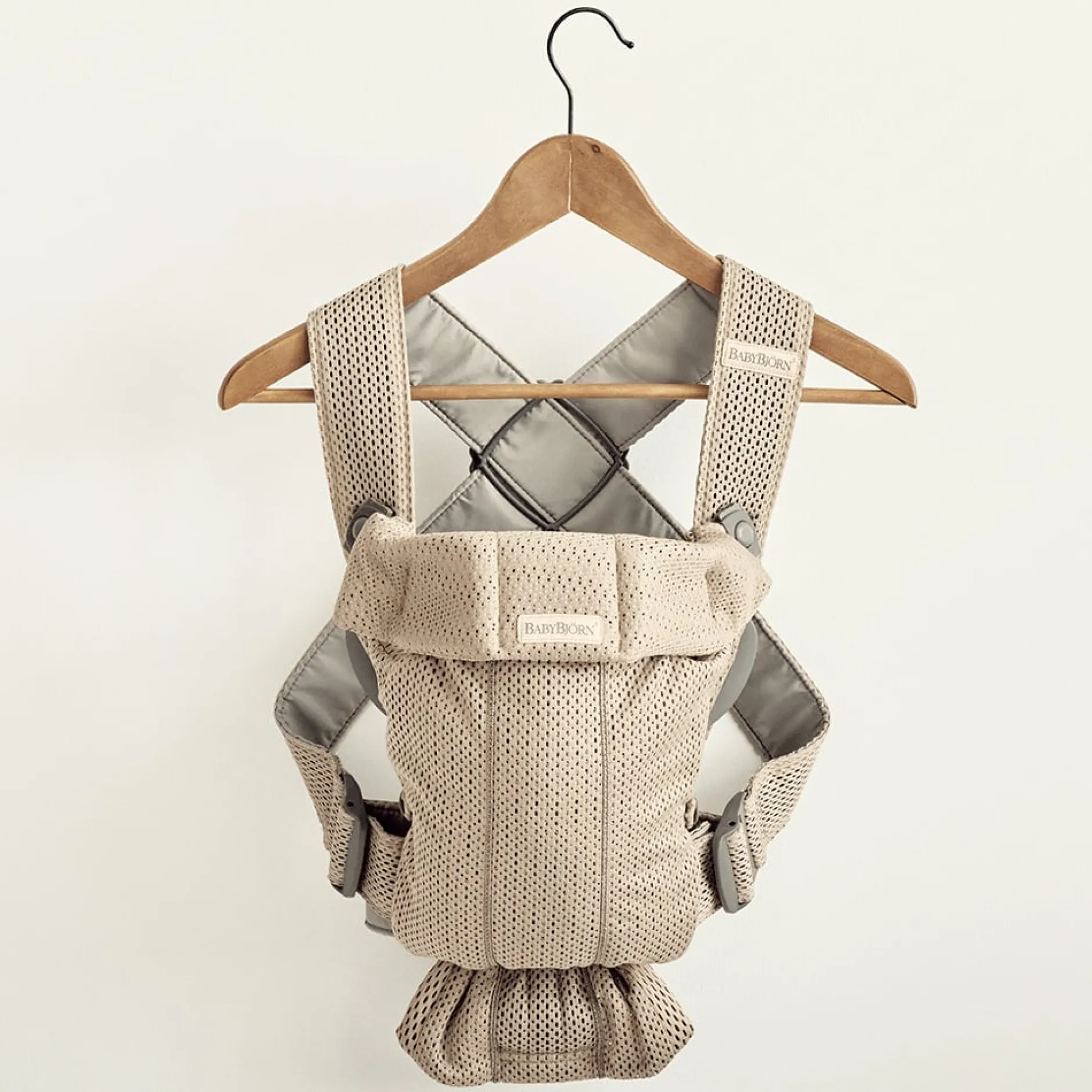 Porte Bébé Ventral|Tout Pour Vos Balades*BabyBjörn Porte-bébé Mini de Gris/Beige Mesh 3D