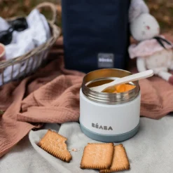 Pots*Béaba Portion inox isotherme 500 ml de Blue