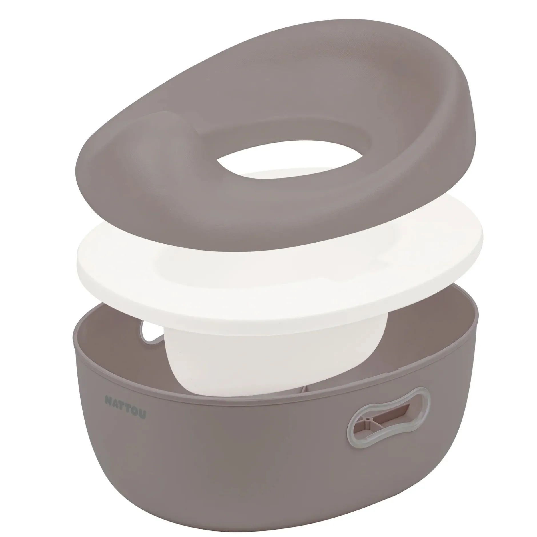 Pots*Nattou Pot d'apprentissage évolutif Potty 3 en 1 de Taupe