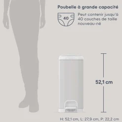 Poubelles*Diaper Genie Poubelle à couches select de Gris