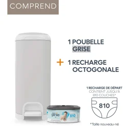 Poubelles*Diaper Genie Poubelle à couches select de Gris