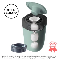 Poubelles*Tommee Tippee Poubelle à Couches Twist & Click de Vert