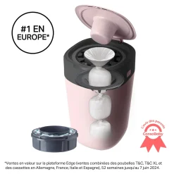 Poubelles*Tommee Tippee Poubelle à Couches Twist & Click de Rose