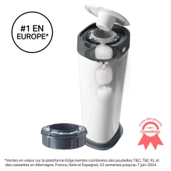 Poubelles*Tommee Tippee Poubelle à Couches Twist and Click XL, Inclut 1x recharge de Blanc