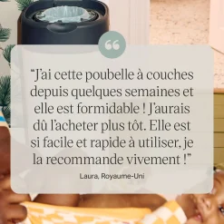 Poubelles*Tommee Tippee Poubelle à Couches Twist and Click XL, Inclut 1x recharge de Blanc