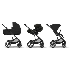 Tout Pour Vos Balades|Poussettes Citadines*CYBEX Poussette Balios S Lux 2 de Châssis noir - Moon Black