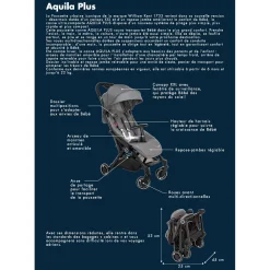 Poussettes Cannes|Tout Pour Vos Balades*William Kent 1733 Poussette Canne Aquila Plus de Grey