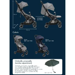 Poussettes Cannes|Tout Pour Vos Balades*William Kent 1733 Poussette Canne Aquila Plus de Grey