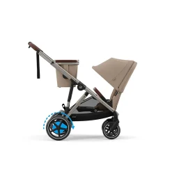 Poussettes Doubles & Triples|Tout Pour Vos Balades*CYBEX Poussette e-Gazelle S + Panier shopping de Châssis Taupe - Almond Beige