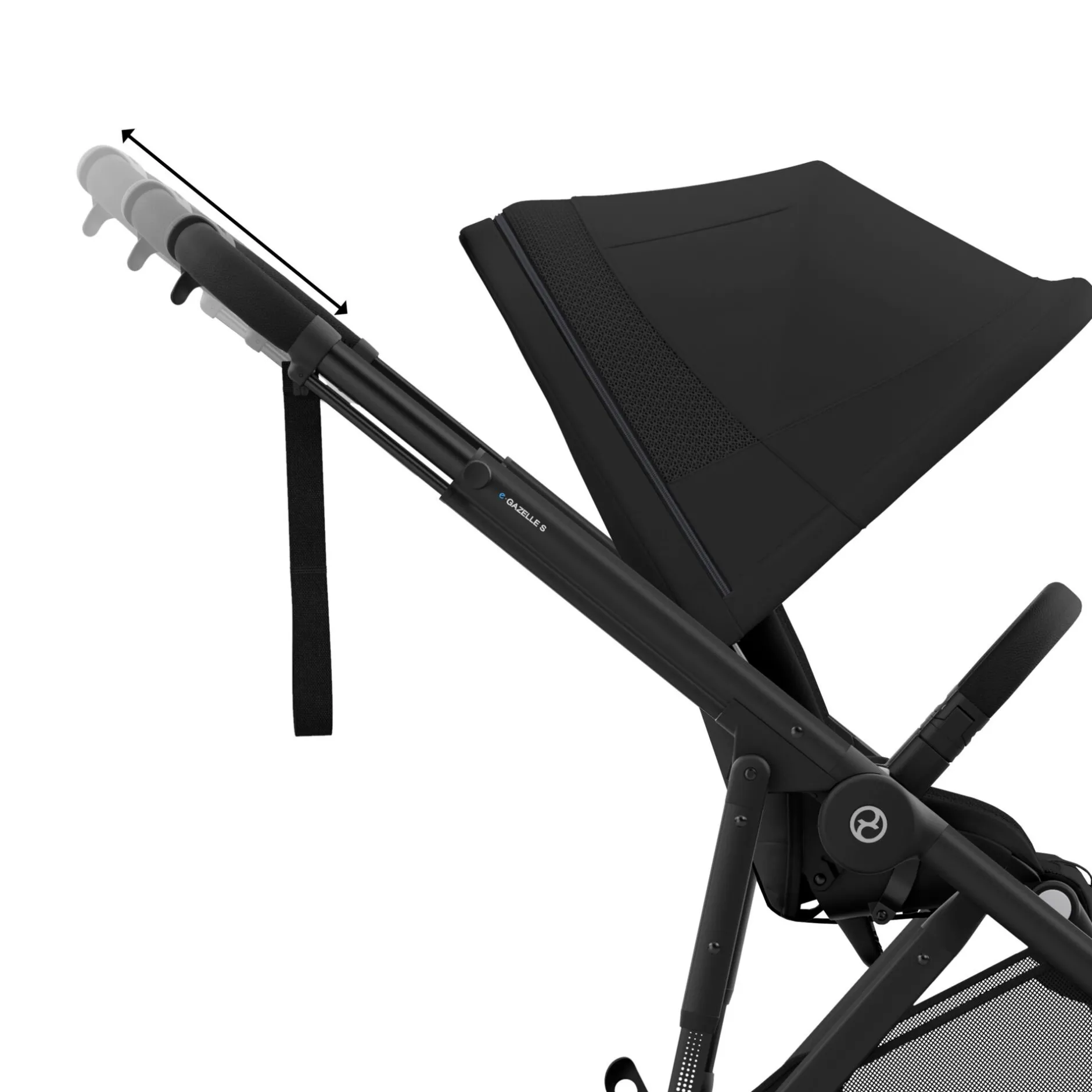 Poussettes Doubles & Triples|Tout Pour Vos Balades*CYBEX Poussette e-Gazelle S + Panier shopping de Châssis Black - Moon Black