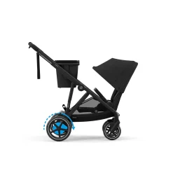 Poussettes Doubles & Triples|Tout Pour Vos Balades*CYBEX Poussette e-Gazelle S + Panier shopping de Châssis Black - Moon Black