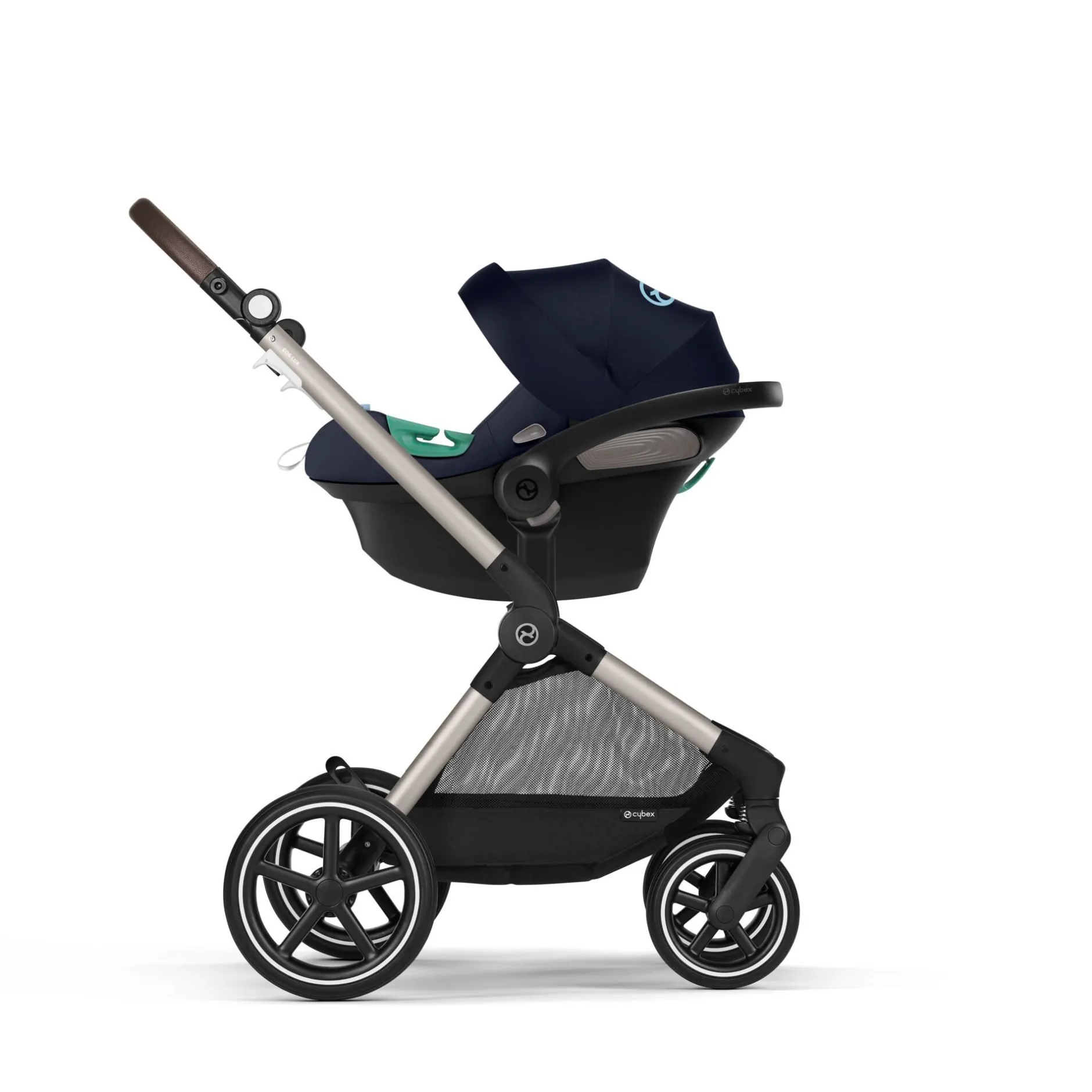 Poussettes 2-En-1|Tout Pour Vos Balades*CYBEX Poussette 2-en-1 Eos Lux de Châssis Taupe - Sky Blue