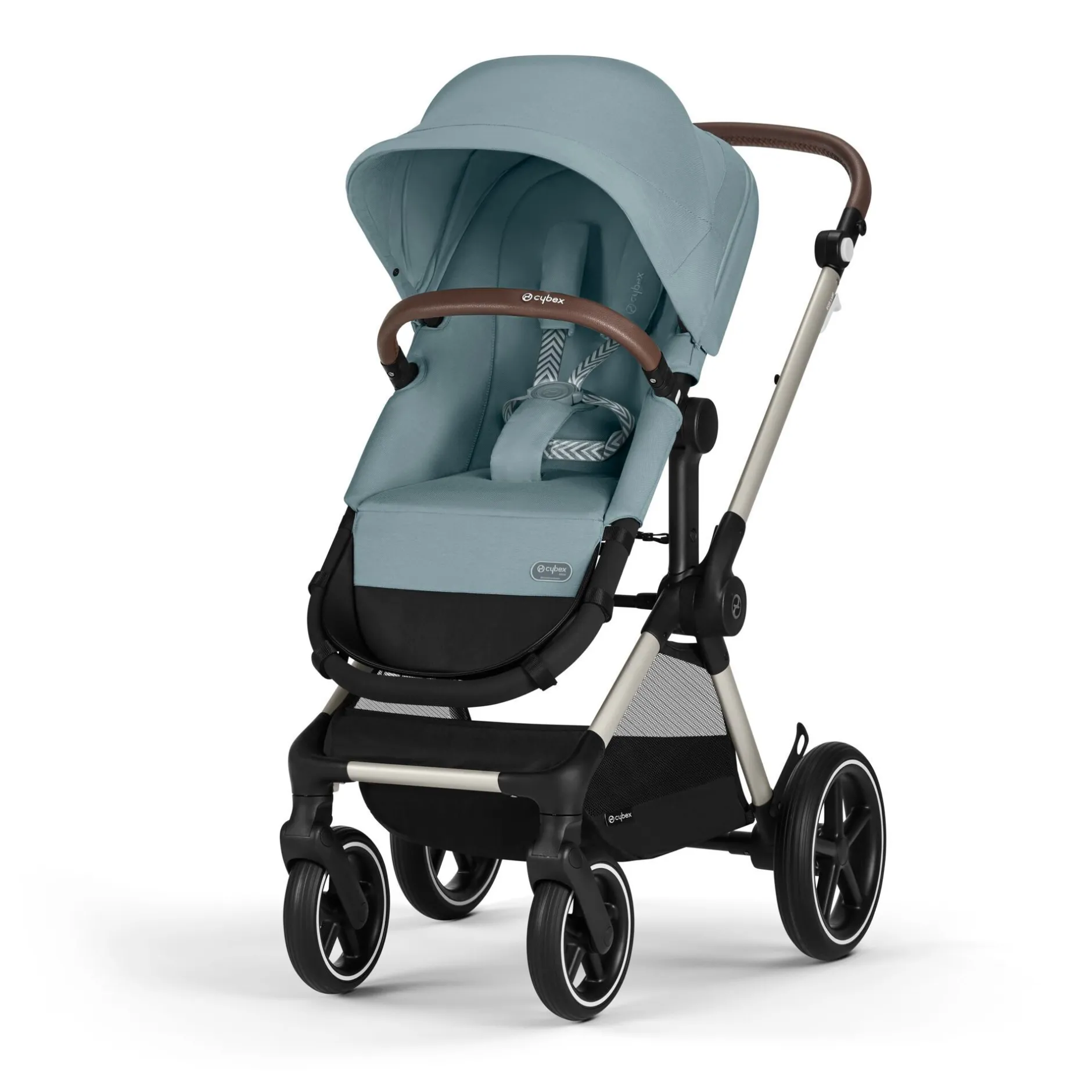Poussettes 2-En-1|Tout Pour Vos Balades*CYBEX Poussette 2-en-1 Eos Lux de Châssis Taupe - Sky Blue