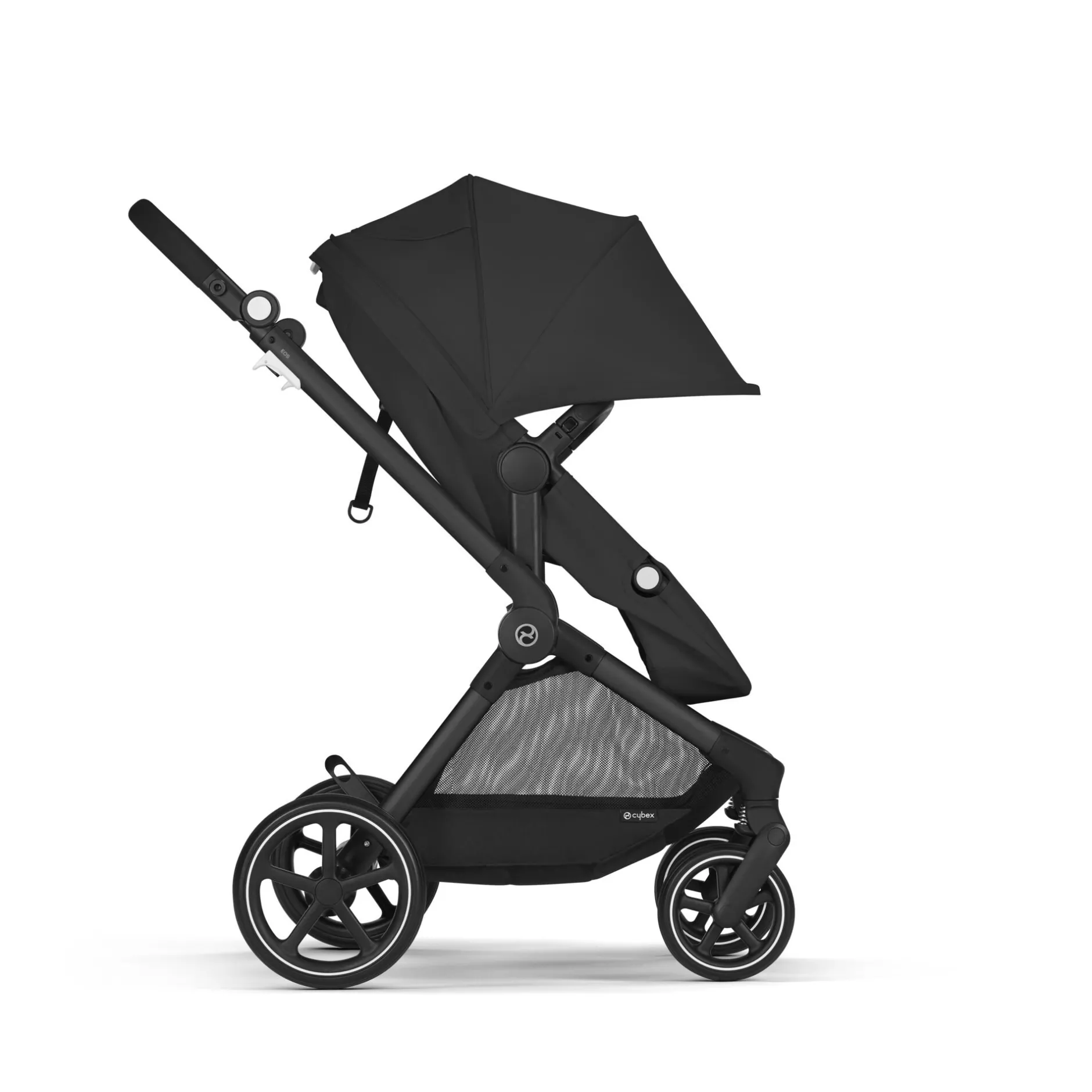Tout Pour Vos Balades|Nacelles*CYBEX Poussette Trio EOS : Poussette 2-en-1 EOS + Aton B2 i-Size + Adaptateurs de Moon Black