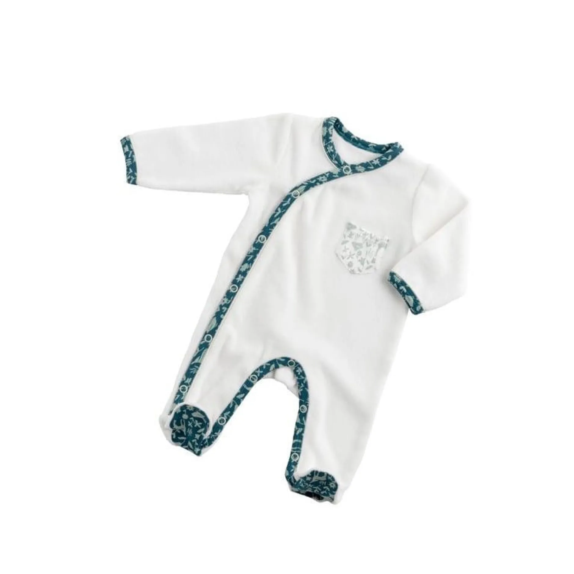 Pyjamas*Sauthon Baby Déco Promenons-nous Pyjama sans col 3 mois de Tilleul