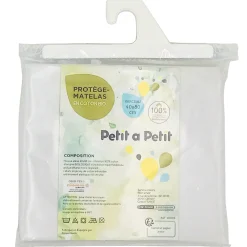 Alèses*Petit à petit Protège matelas coton bio de Blanc