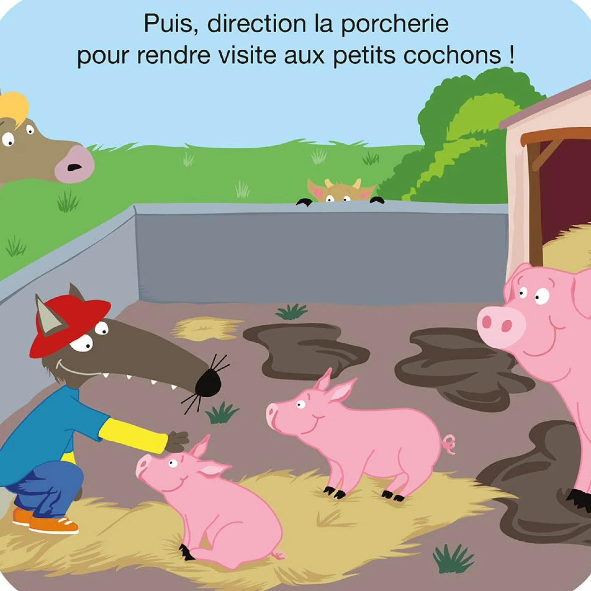 Livres*AUZOU P'tit Loup à la ferme de Multicolore